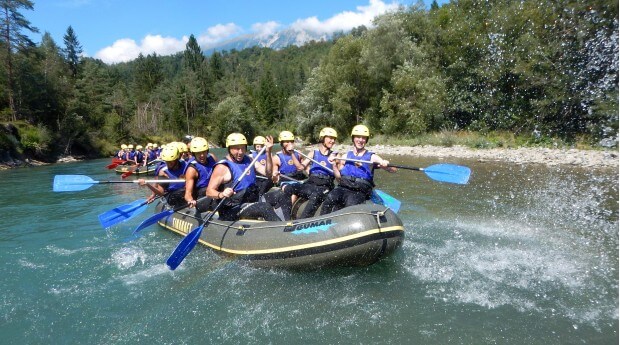 Rafting is a fun and adventures group activety
