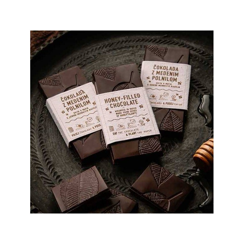 Čokolada v ovitku s semeni