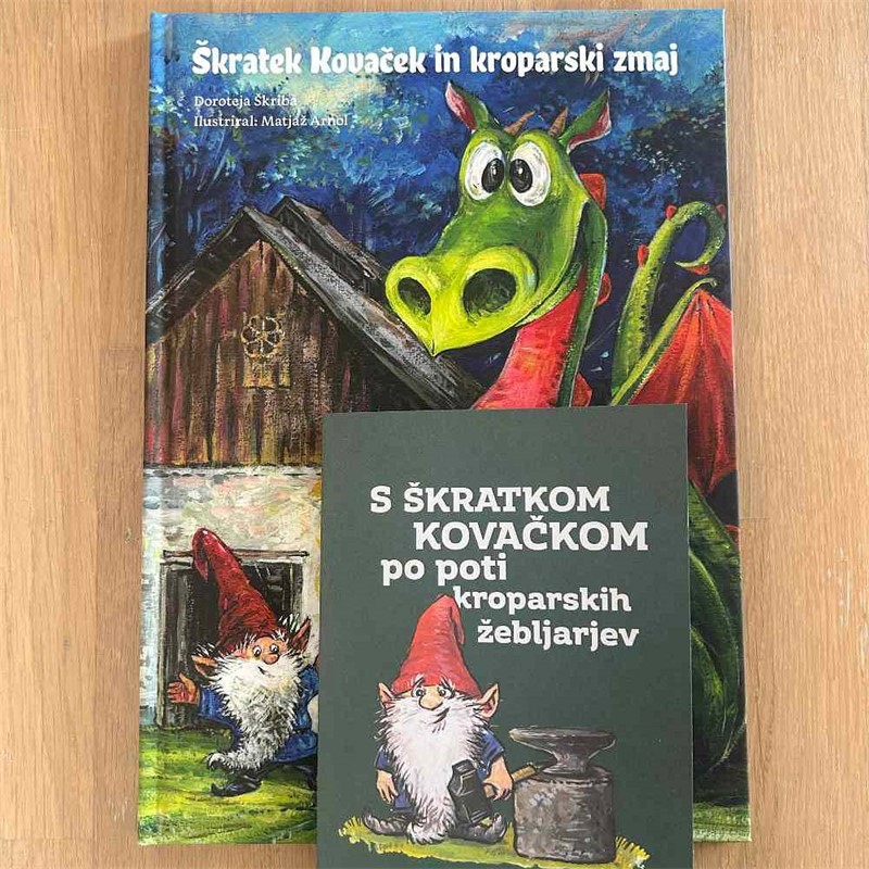 Paket: slikanica Škratek Kovaček in kroparski zmaj + knjižica nalog 