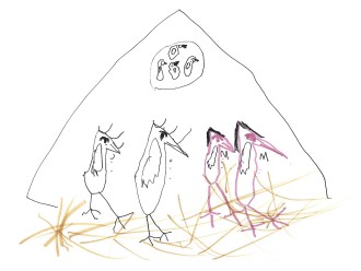 Nika, 4 leta: Ptički v gnezdu