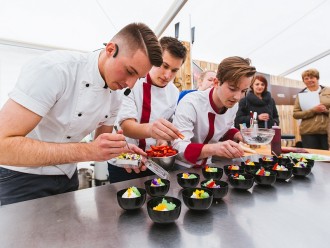 Cookery show by catering school students