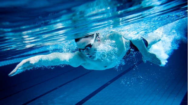 Swimming in Radovljica's olympic-size pool