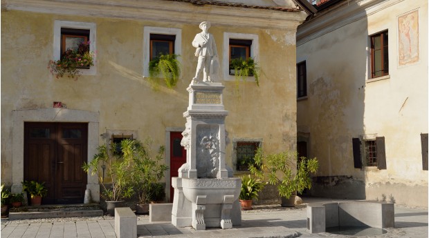 The fountain built in memory of Josipina Hočevar