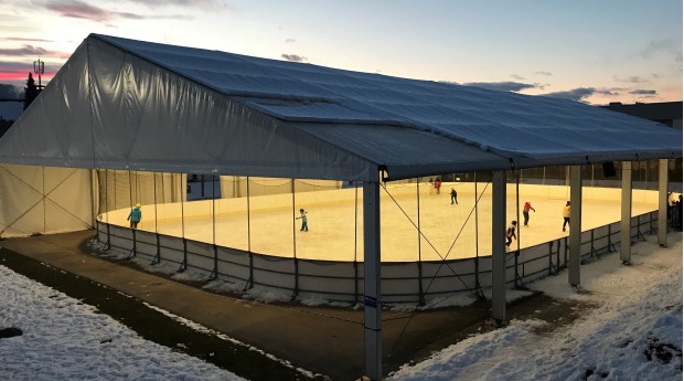 The covered ice rink in Radovljica