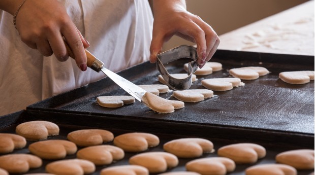 Lebkuchenbacken in der Lebkuchenbäckerei