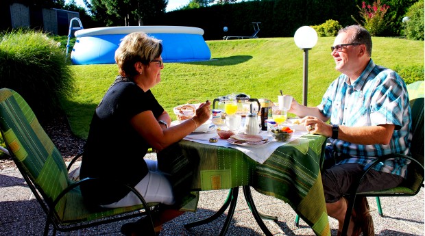 Frühstück auf der Terrasse