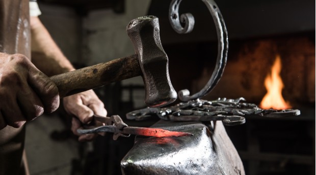 Artistic iron forging