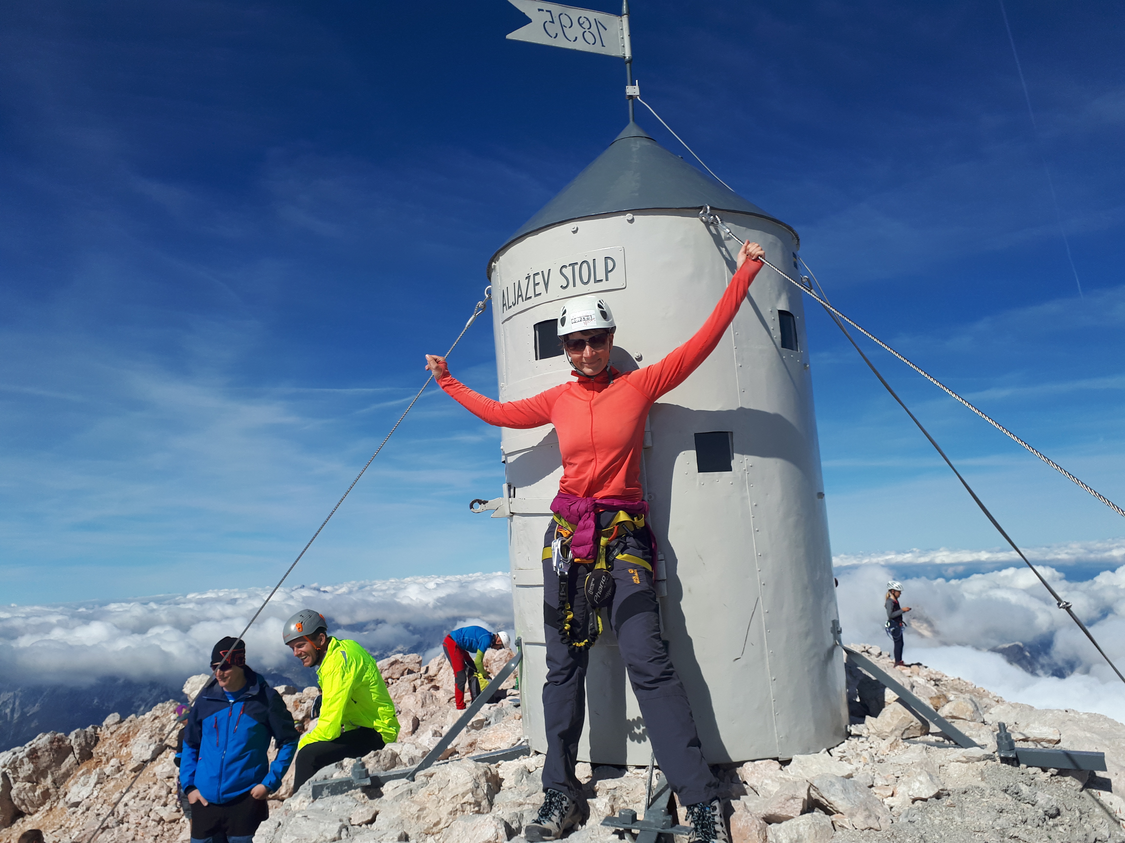 Adele on the top of Mt. Triglav